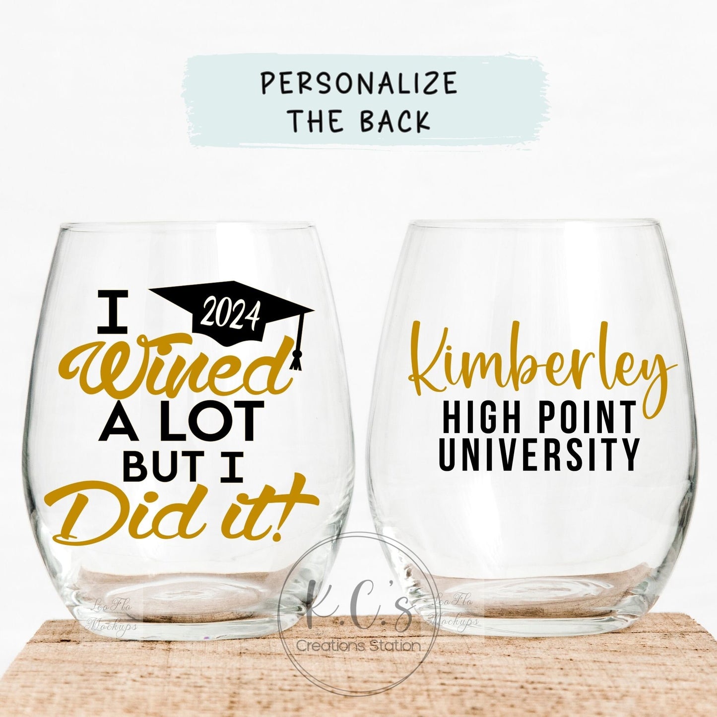 I wined a lot but I did it wine glass, college graduation gift, funny graduation gift, personalized grad gift, gifts for her, class of 2021