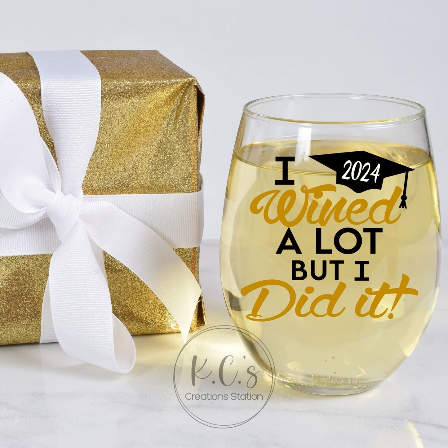 I wined a lot but I did it wine glass, college graduation gift, funny graduation gift, personalized grad gift, gifts for her, class of 2021
