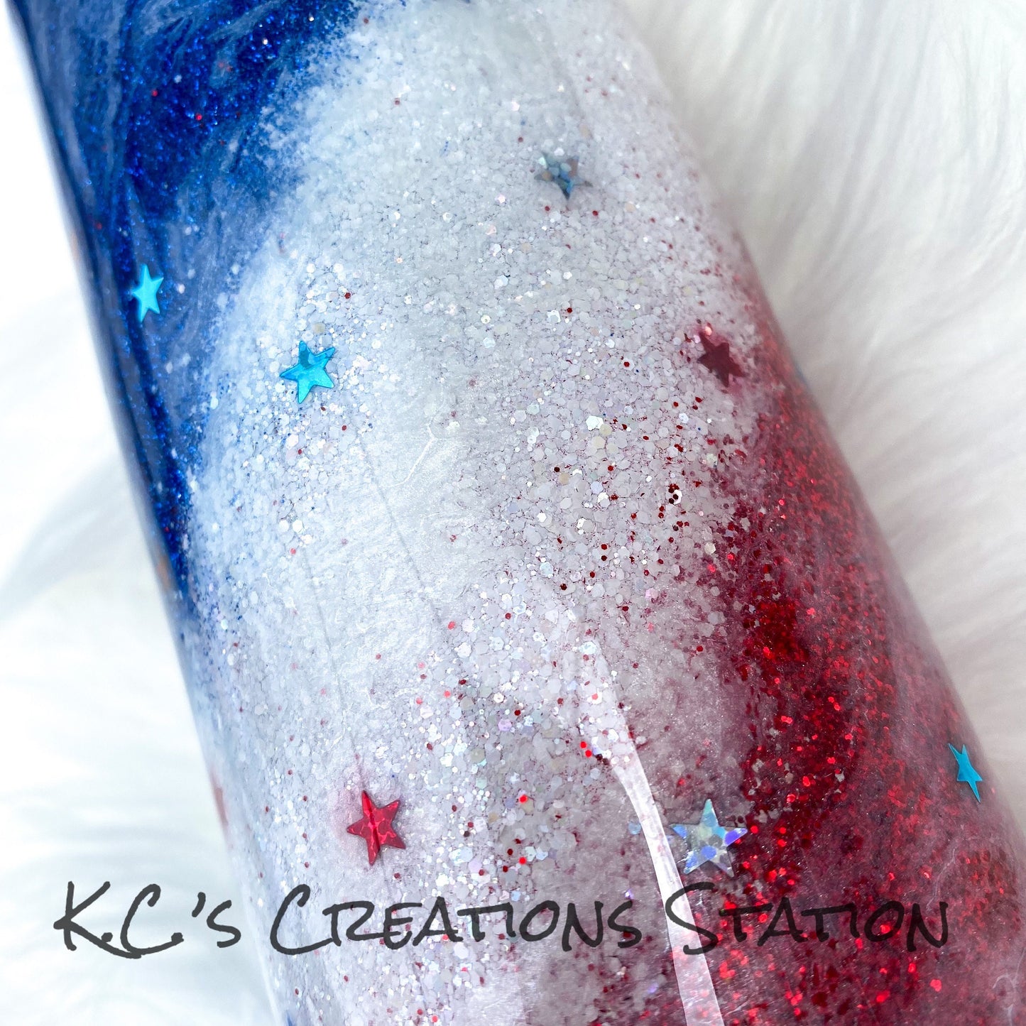 Red white and blue glitter Milky Way tumbler, Patriotic glitter tumbler, American Pride tumbler, 4th of July tumbler, 1st responder tumbler