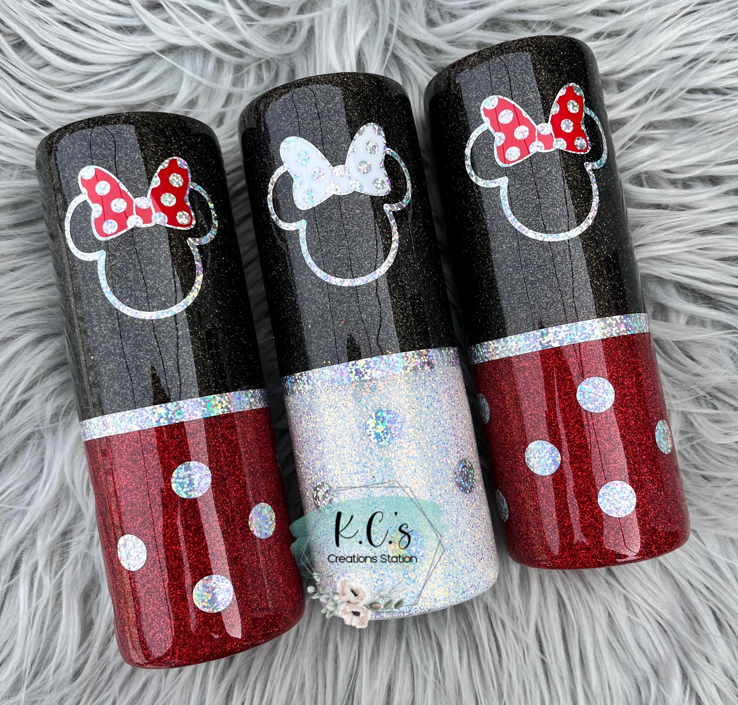 Mickey glitter Disney tumbler  Glitter cups, Glitter tumbler cups