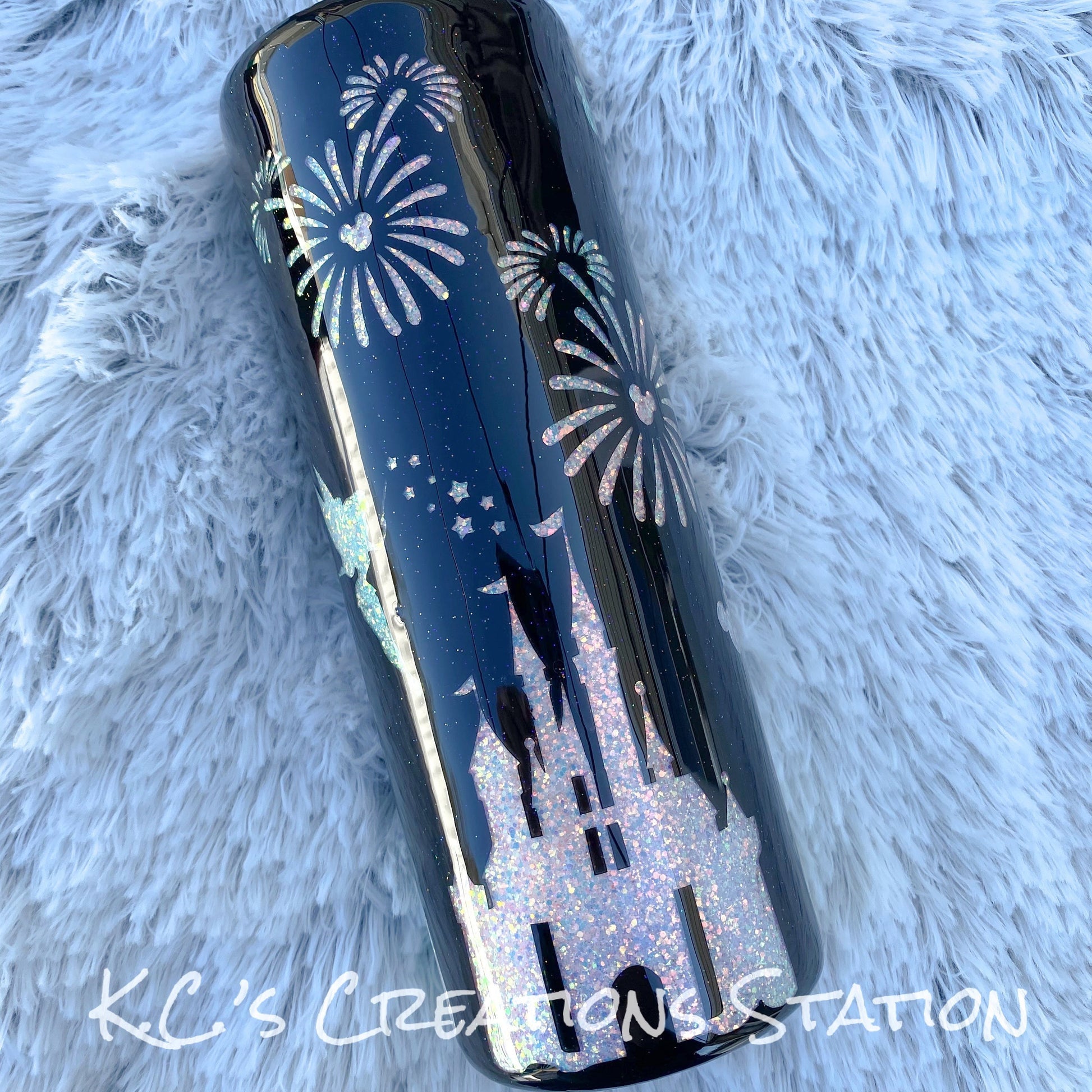 Castle inspired glitter tumbler, floating mouse head tumbler, glitter tumbler, Christmas tumbler, vacation tumbler, glitter cups, tumblers