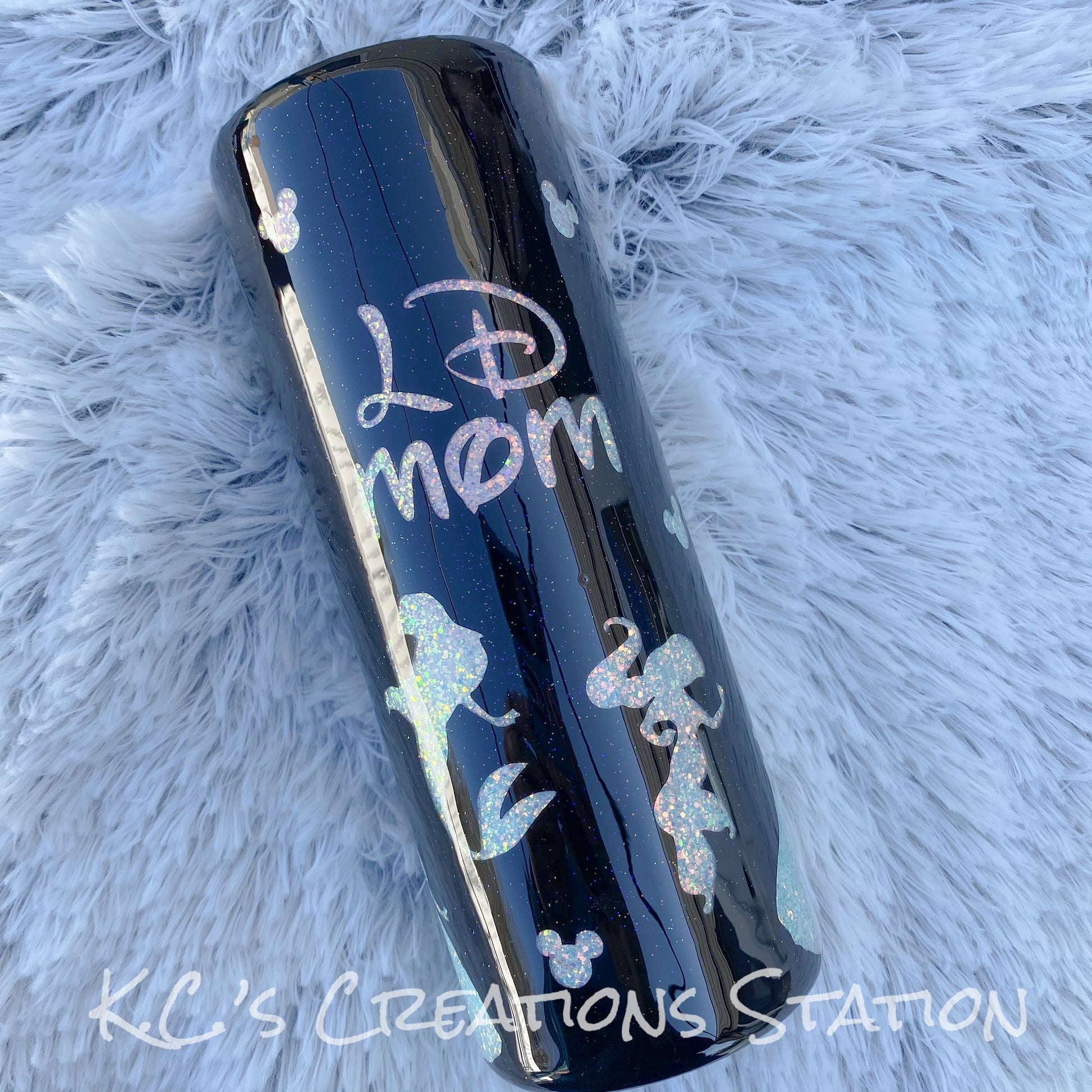 Castle inspired glitter tumbler, floating mouse head tumbler, glitter tumbler, Christmas tumbler, vacation tumbler, glitter cups, tumblers