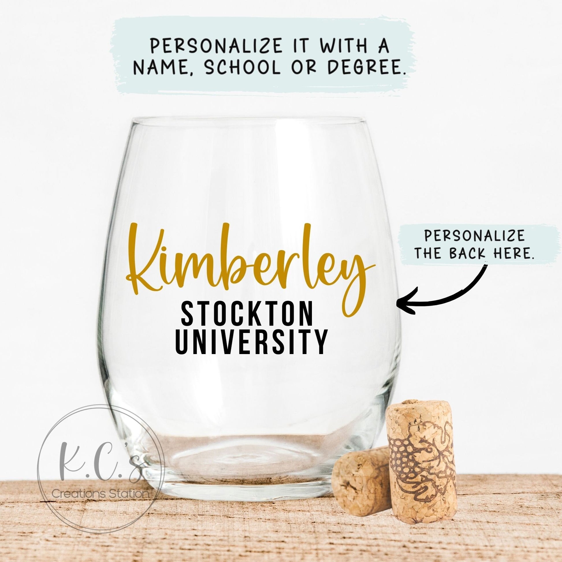 I am a college grad bitches graduation wineglass. A Funny saying that makes the perfect gift to pair with your favorite bottle of wine.  You can customize it with your school colors and personalize it with a name or school on the opposite side.