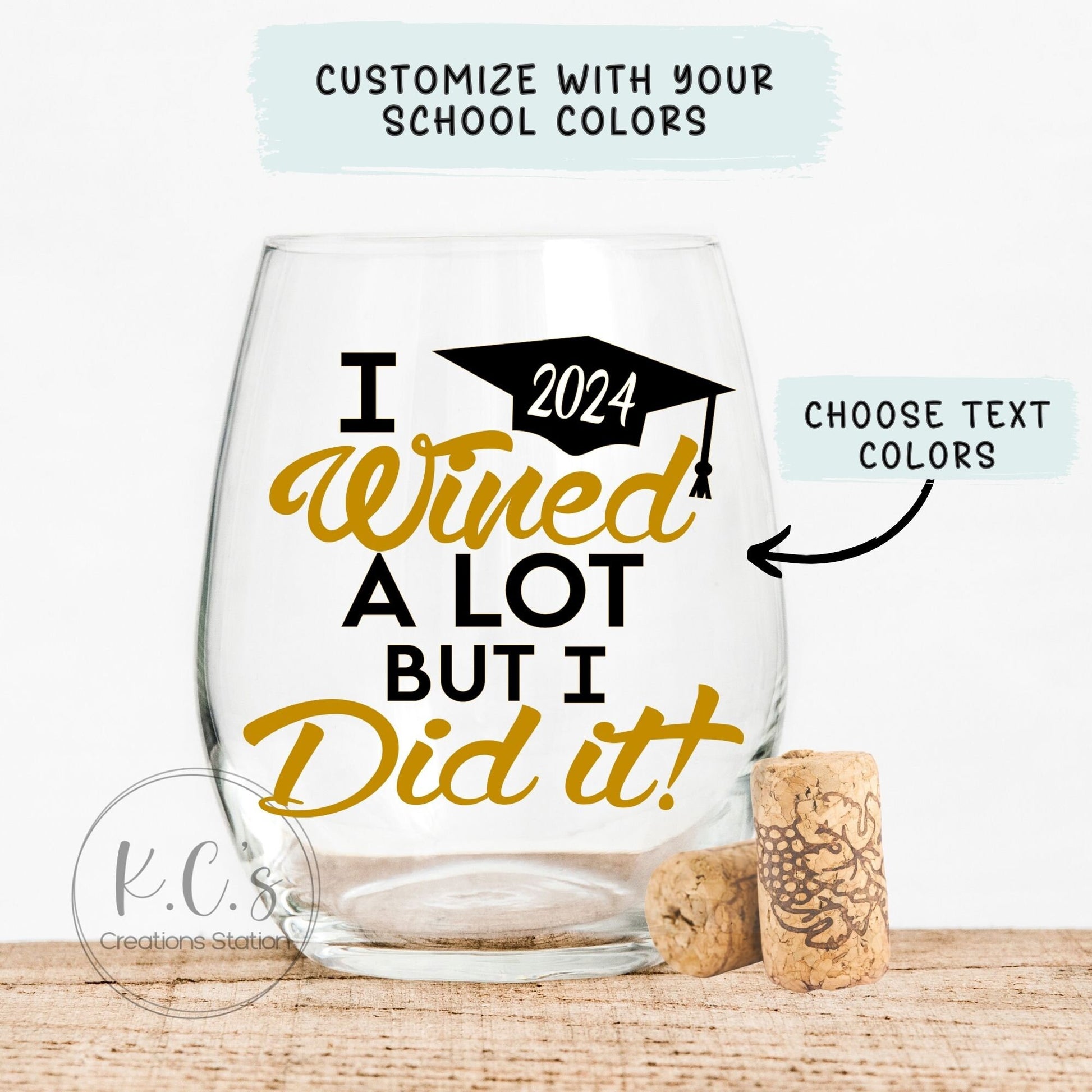 I wined a lot but I did it wine glass, college graduation gift, funny graduation gift, personalized grad gift, gifts for her, class of 2021