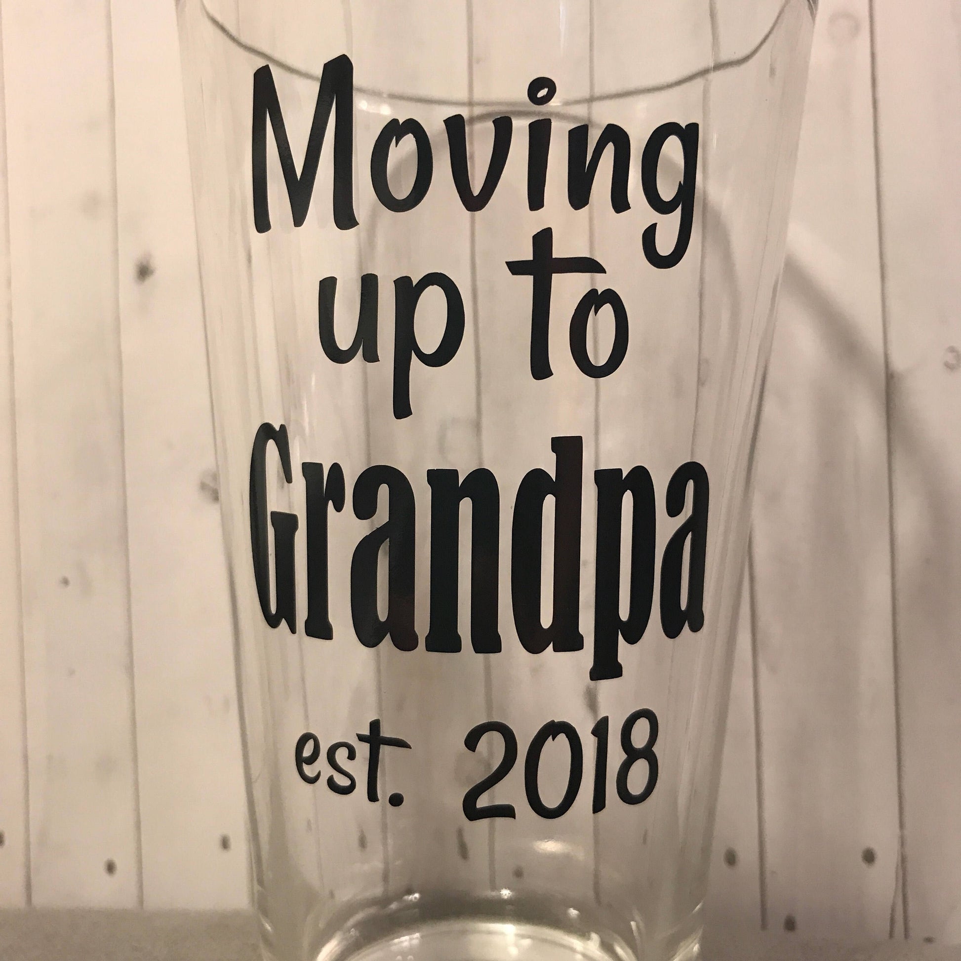 Grandpa announcement, baby announcement gift, gift for grandpa, first time grandpa, baby announcement glass, gifts for him