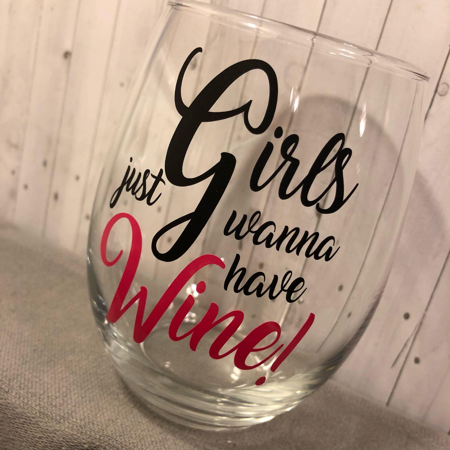 girls just wanna have wine, christmas gift, funny christmas glass, birthday gifts for her, gifts for her, funny gifts, funny wine glasses