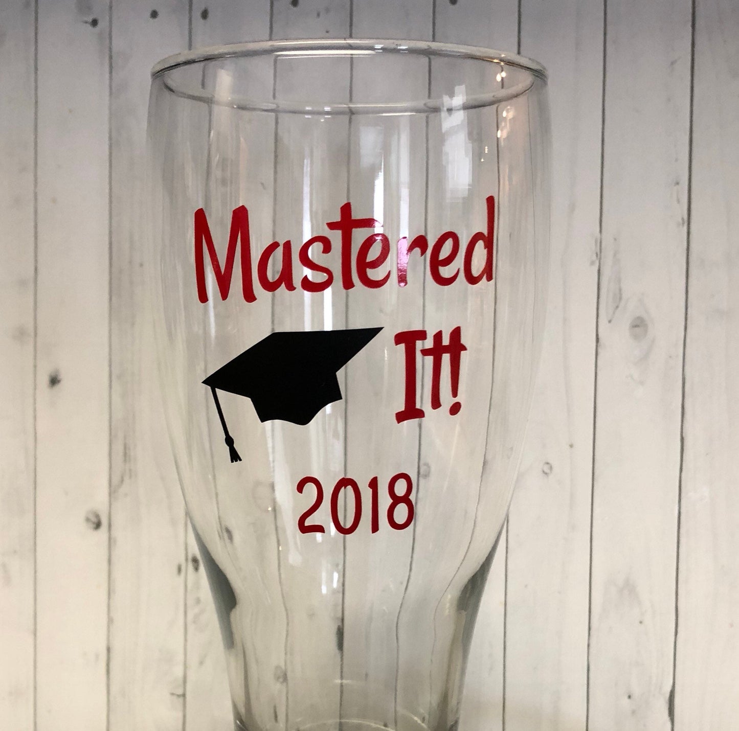 Mastered it pilsner glass, college graduation gift, grad gift, personalized graduation gift, gifts for him, gifts for her, class of 2021