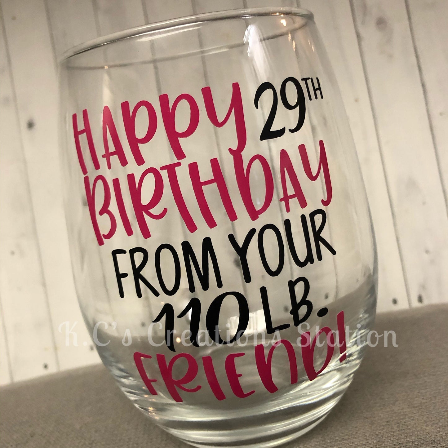 Happy Somethingth Birthday - Funny Birthday Wine Glass for Women and M -  bevvee