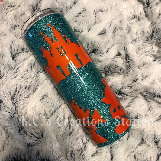 Inspired by disney silhouette glitter tumbler, glitter tumbler, christmas tumbler, funny glitter tumbler, stainless steel tumbler, funny