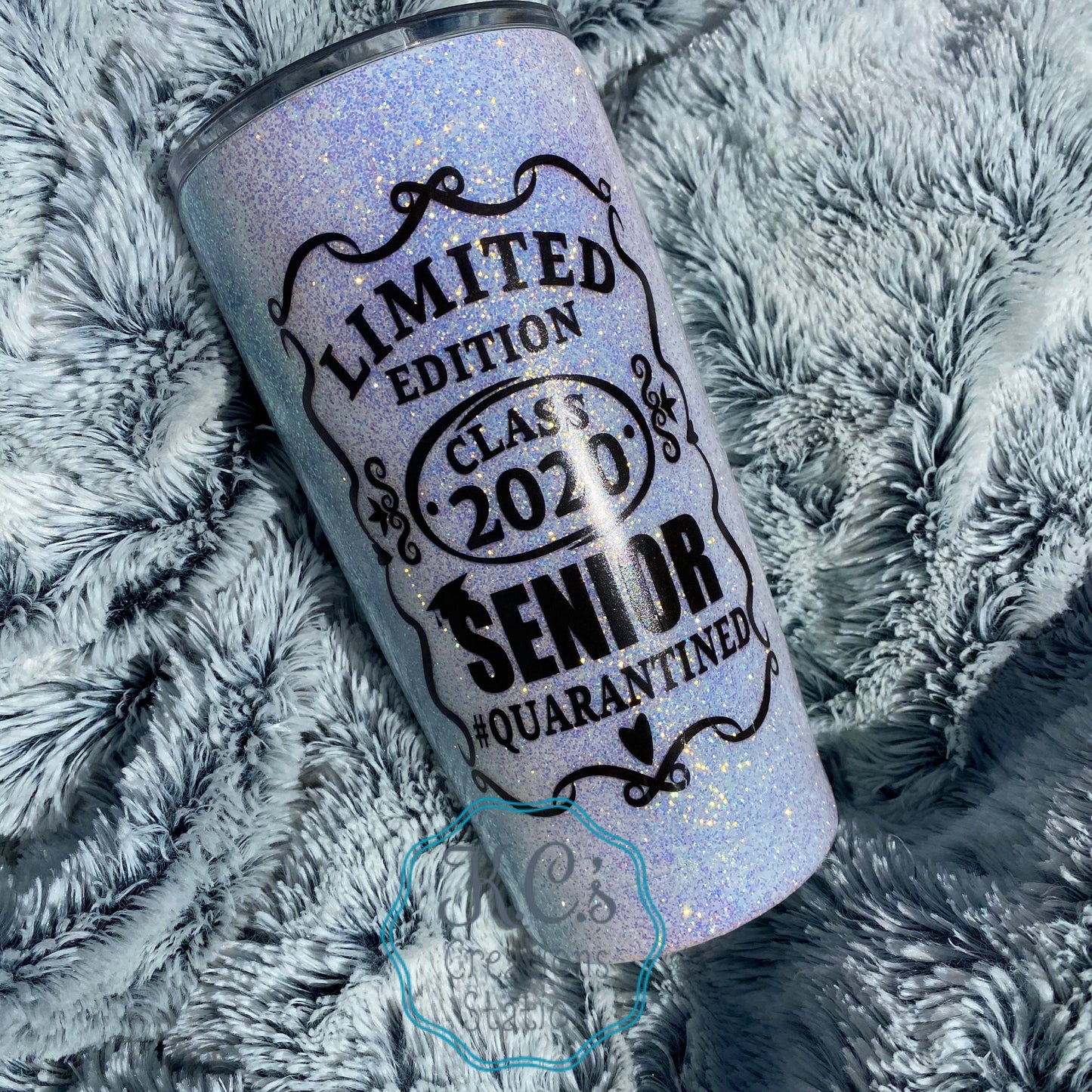 Limited edition Senior for 2020, quarantined graduation, glitter tumbler, funny tumbler, sorority gift, class of 2021, graduation gift