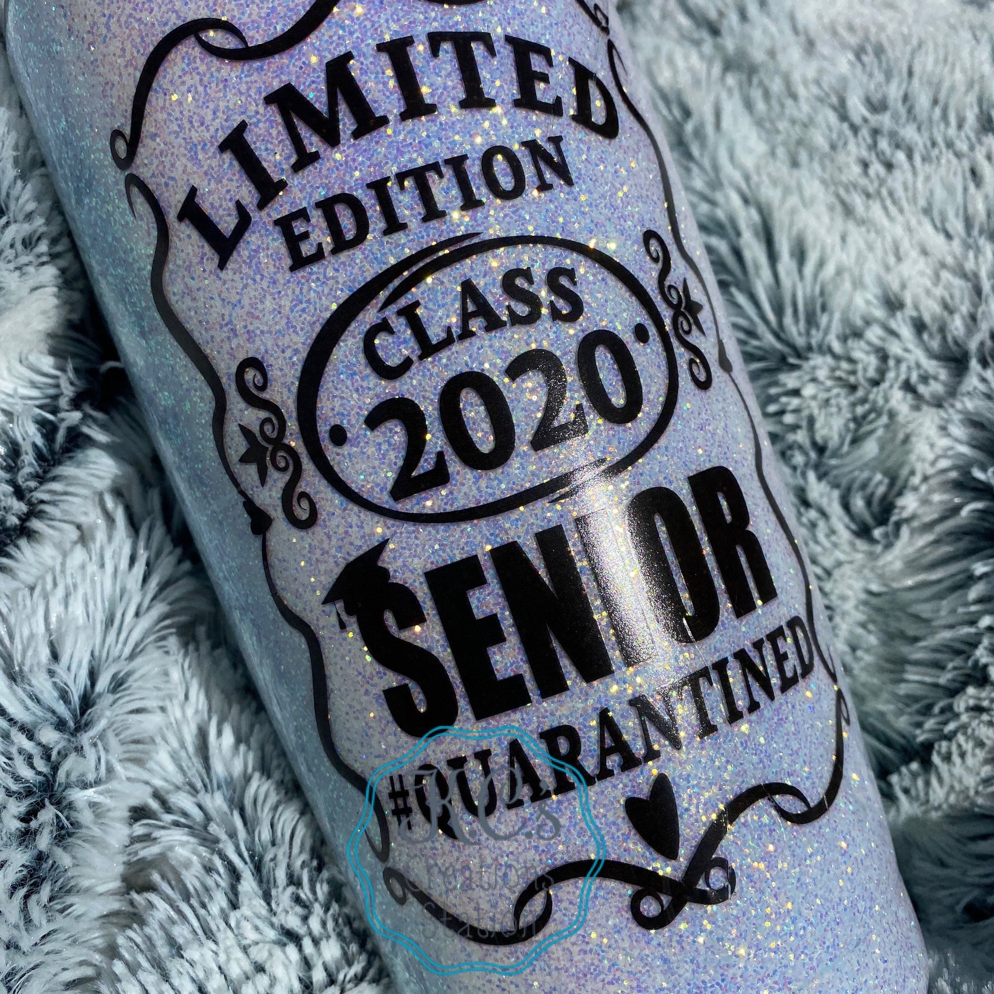 Limited edition Senior for 2020, quarantined graduation, glitter tumbler, funny tumbler, sorority gift, class of 2021, graduation gift