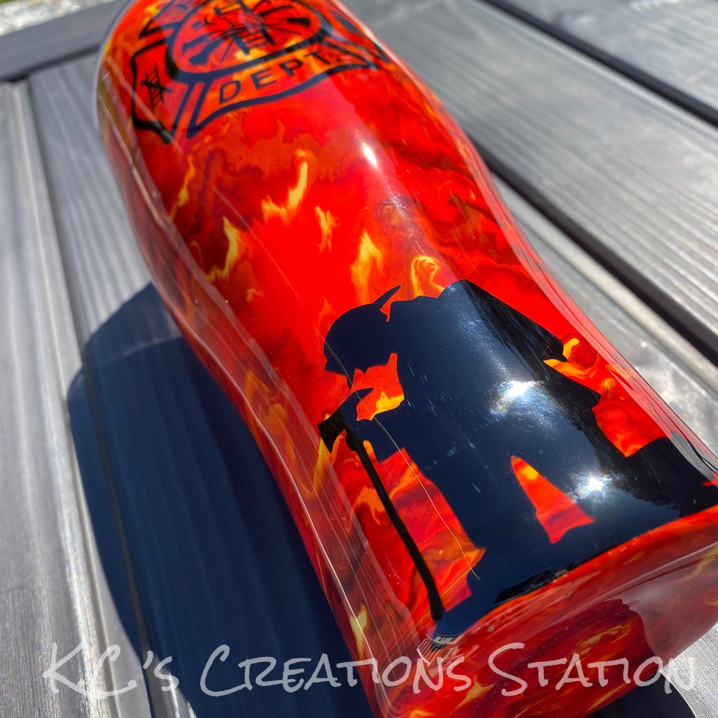 Fireman marbled ink tumbler, fireman tumbler, funny first responder tumbler, stainless steel tumbler, funny birthday gift, Christmas gift