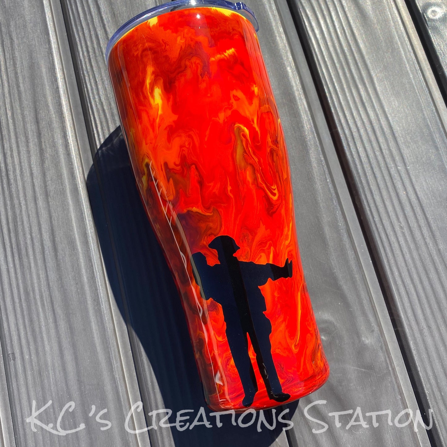 Fireman marbled ink tumbler, fireman tumbler, funny first responder tumbler, stainless steel tumbler, funny birthday gift, Christmas gift