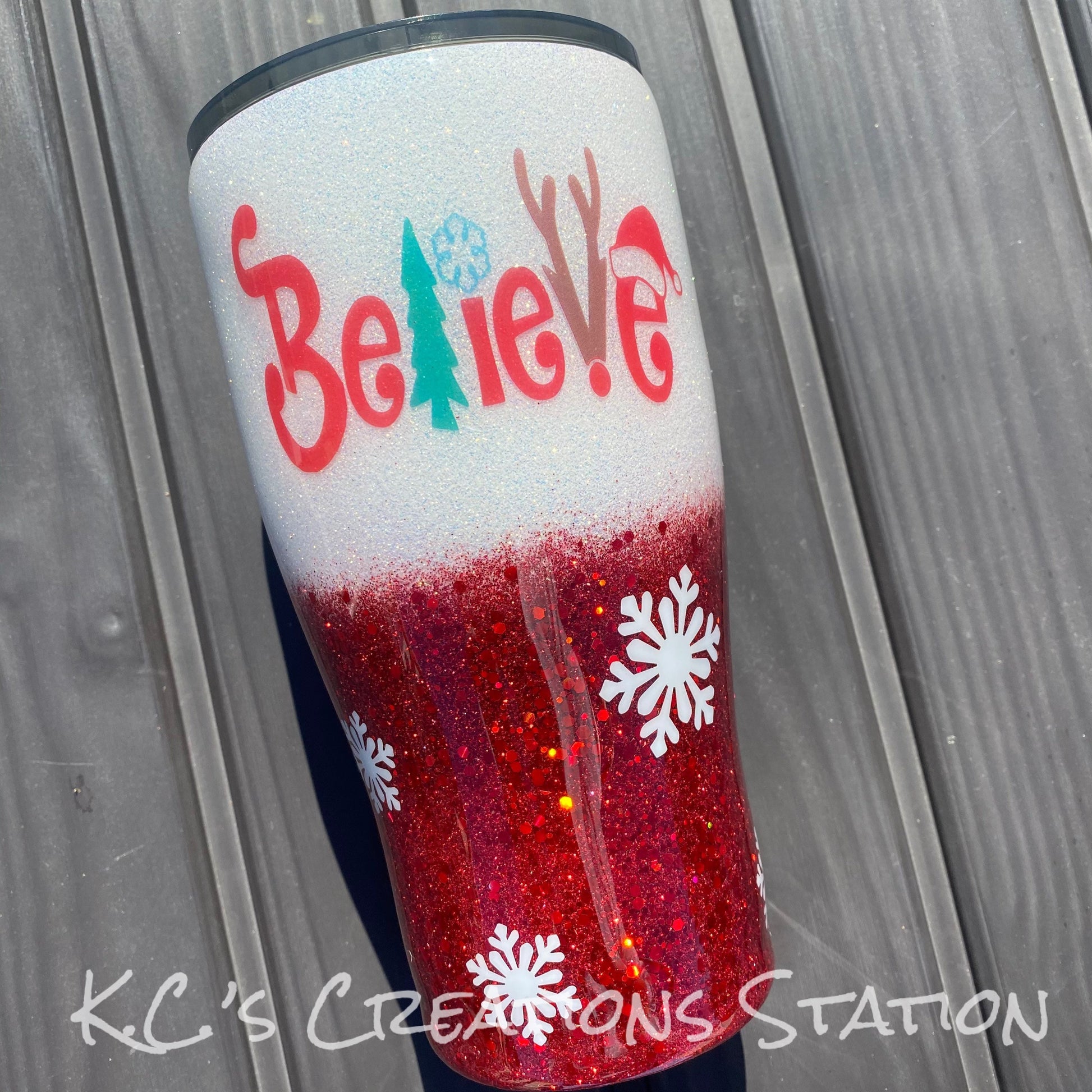 Believe in Christmas glitter tumbler,magic of Christmas glitter tumbler, christmas tumbler, glitter tumbler, stainless steel tumbler, funny