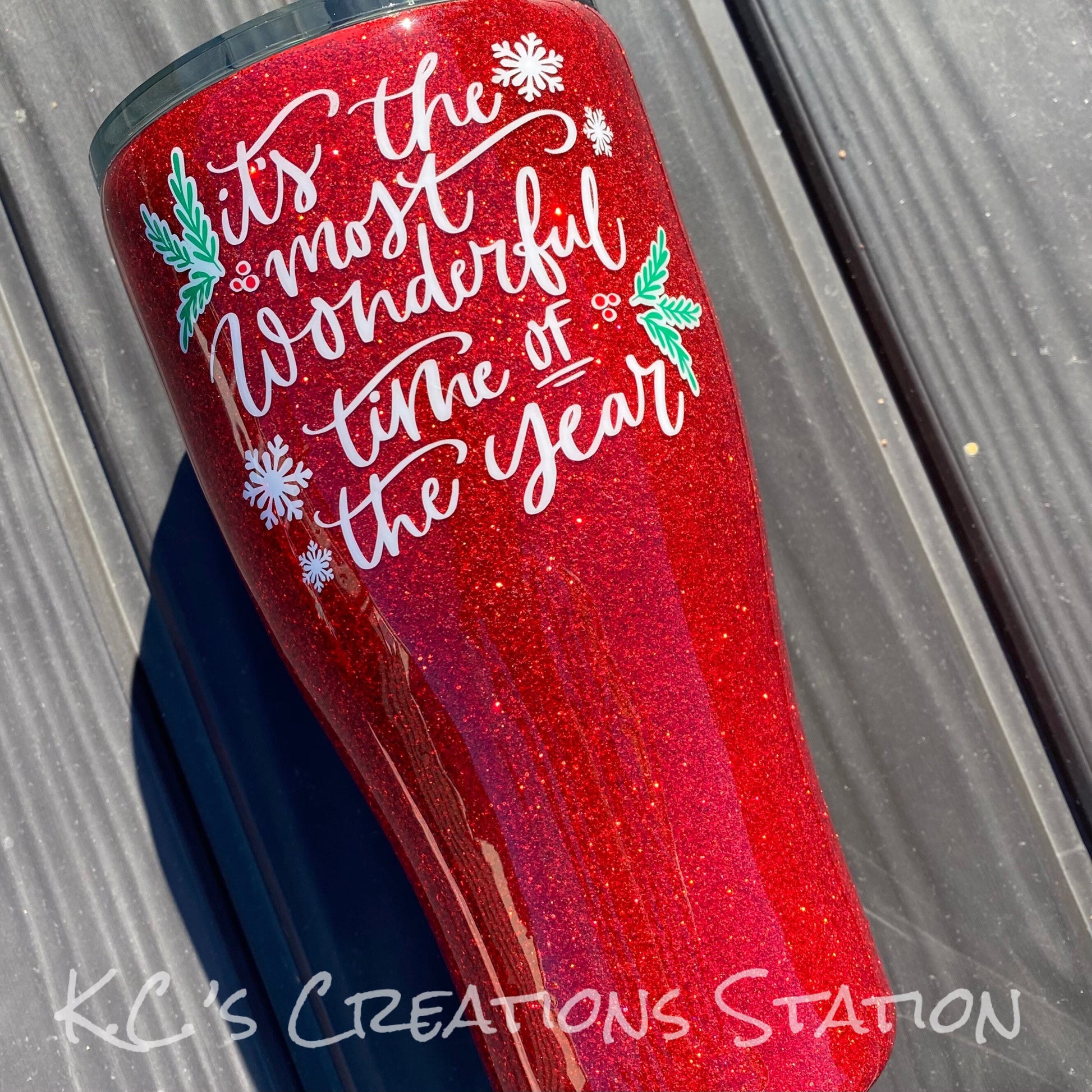 Custom Christmas Tumbler - It's the Most Wonderful Time - Great Gift! –  Sunny Box