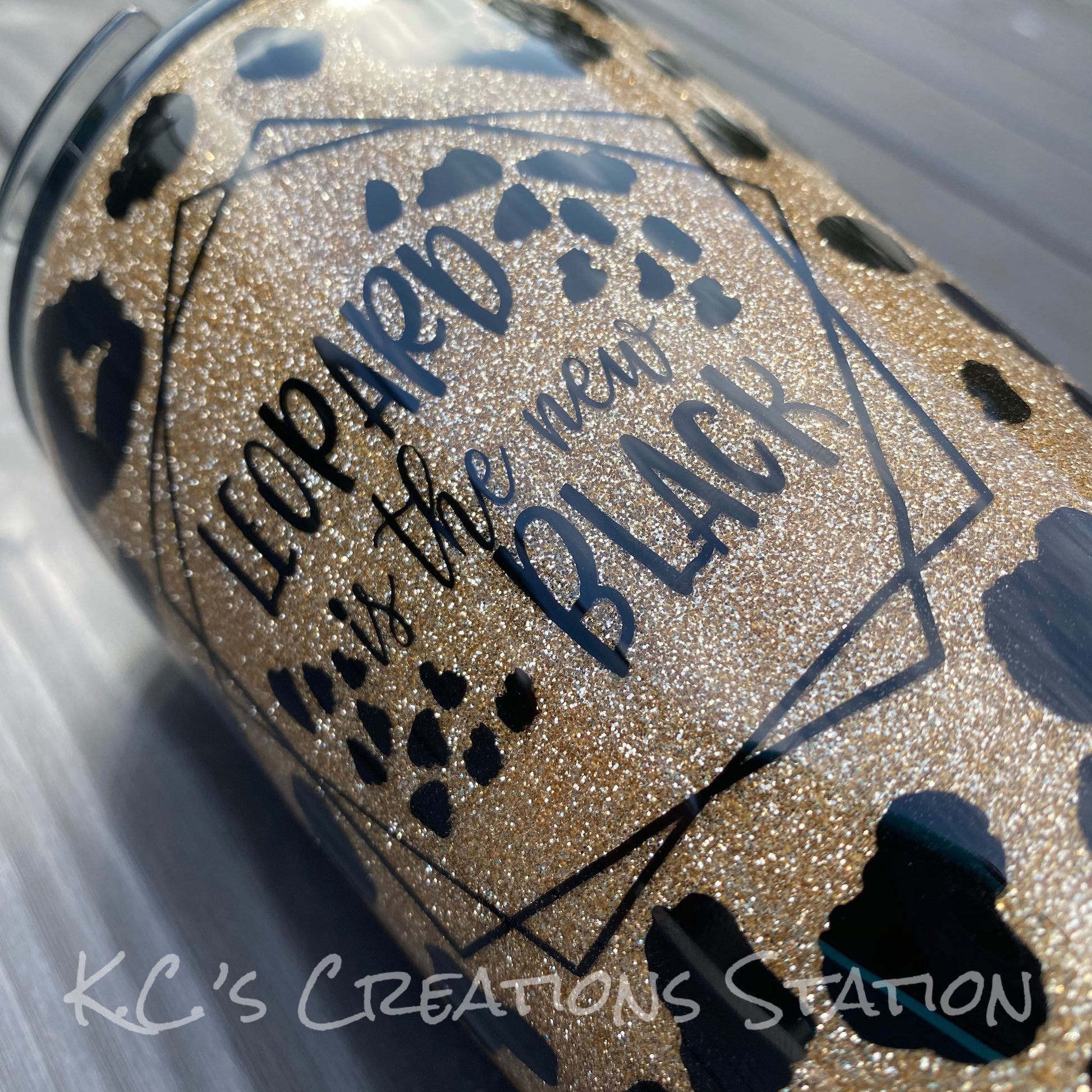 Leopard is the new black glitter tumbler, animal print tumbler, leopar –  K.C.'s Creations Station