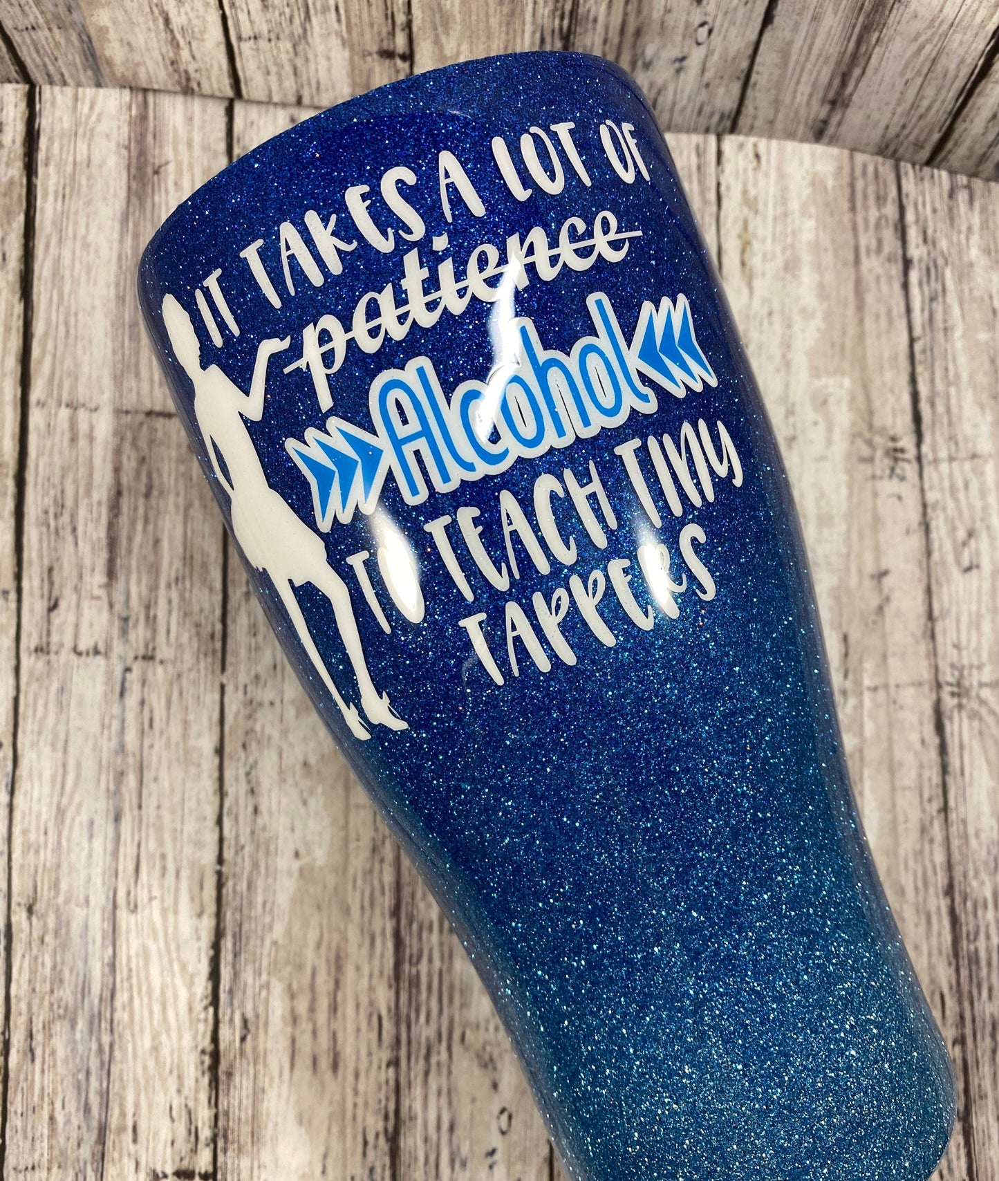 Dance teacher glitter tumbler, tap teacher gift, funny dance teacher glitter cup, personalized glitter tumbler, dance studio tumbler