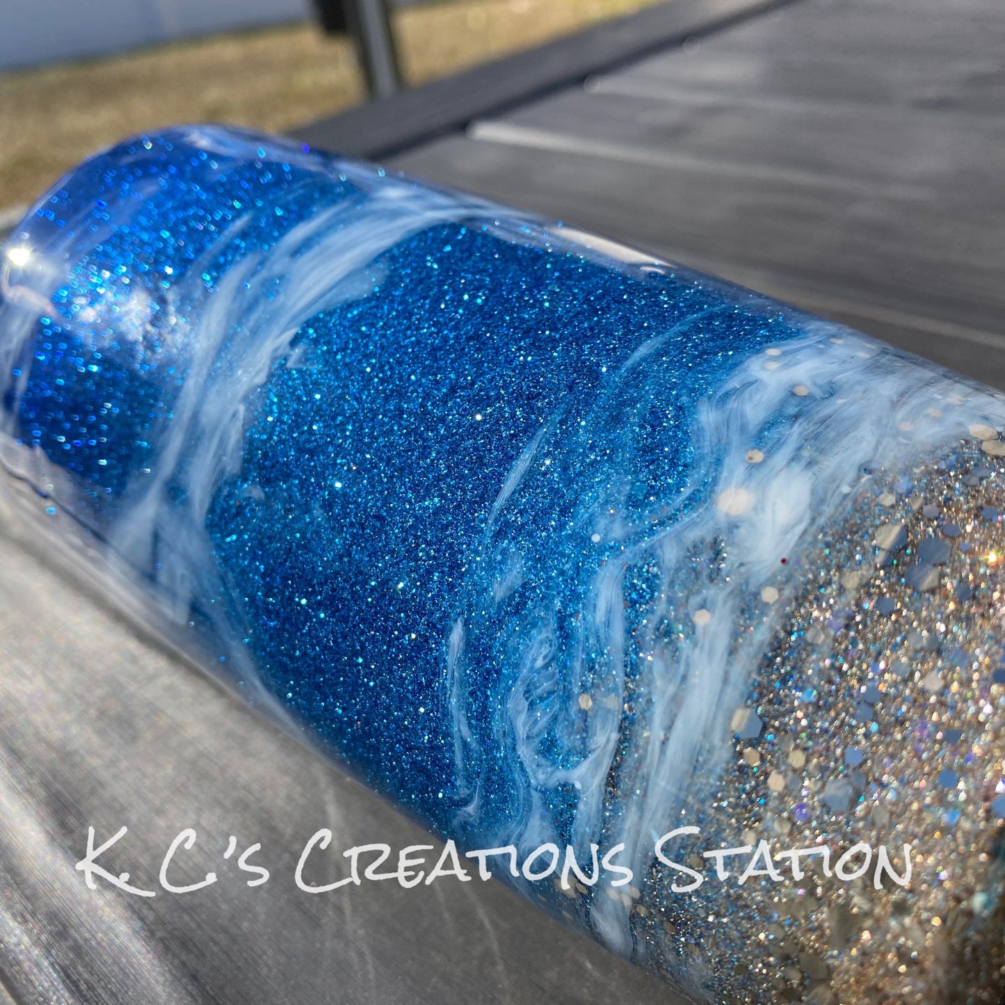 Beach theme glitter tumbler, ocean glitter tumbler, beach lovers cup, take me to the beach gift, personalized glitter tumbler, Christmas gif