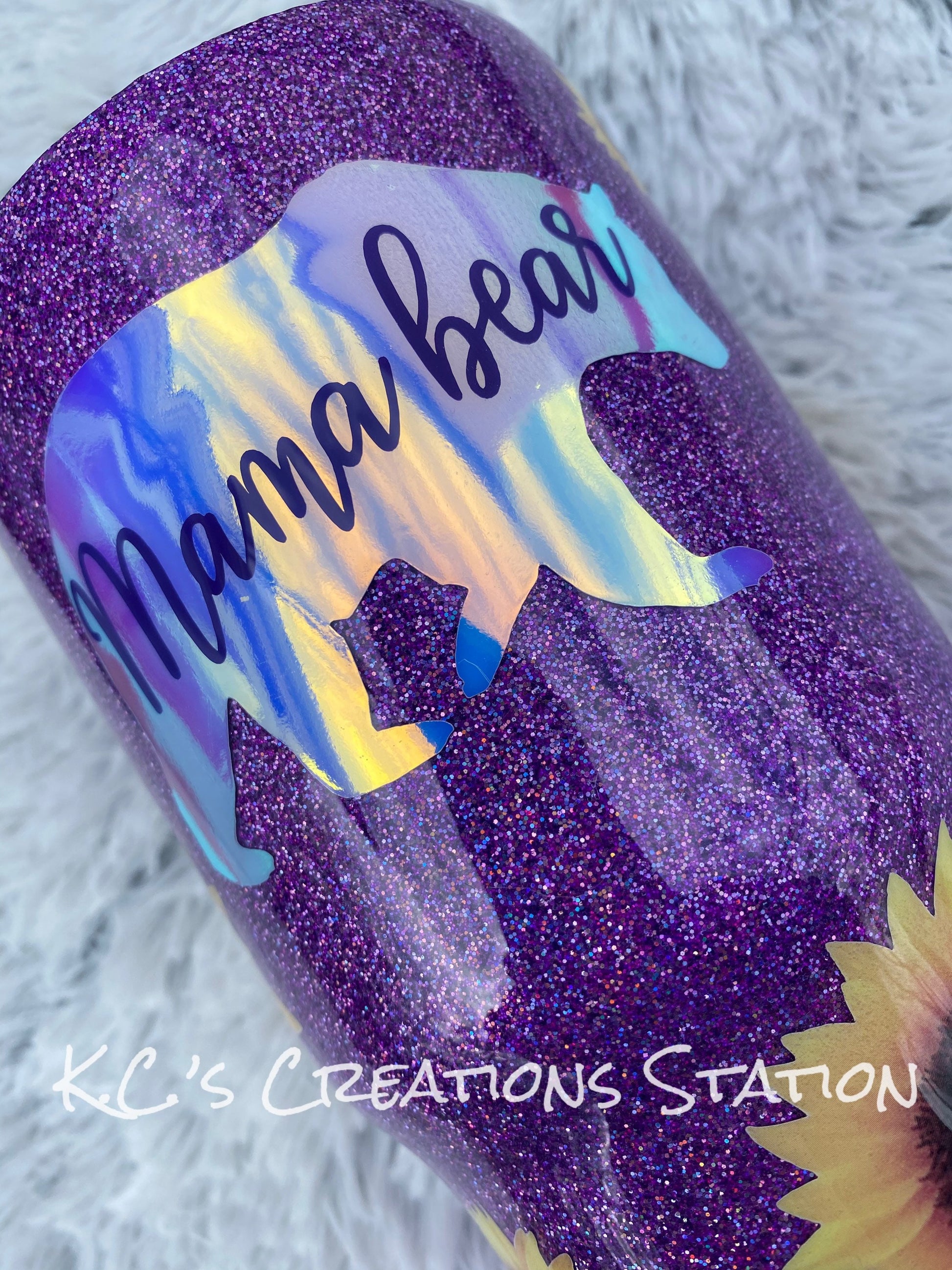 Mama Bear and Babies Glitter Tumbler – L and K Designz