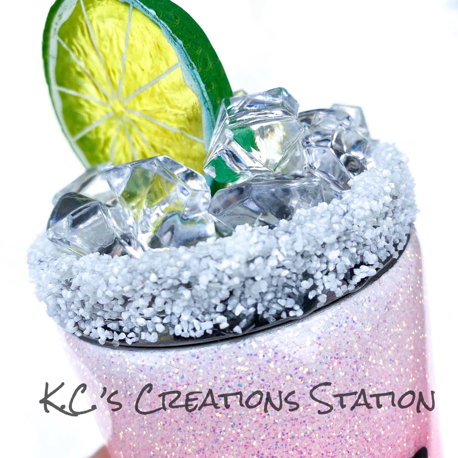 Ice topper glitter tumbler, Margarita ice topper tumbler, summer glitt –  K.C.'s Creations Station