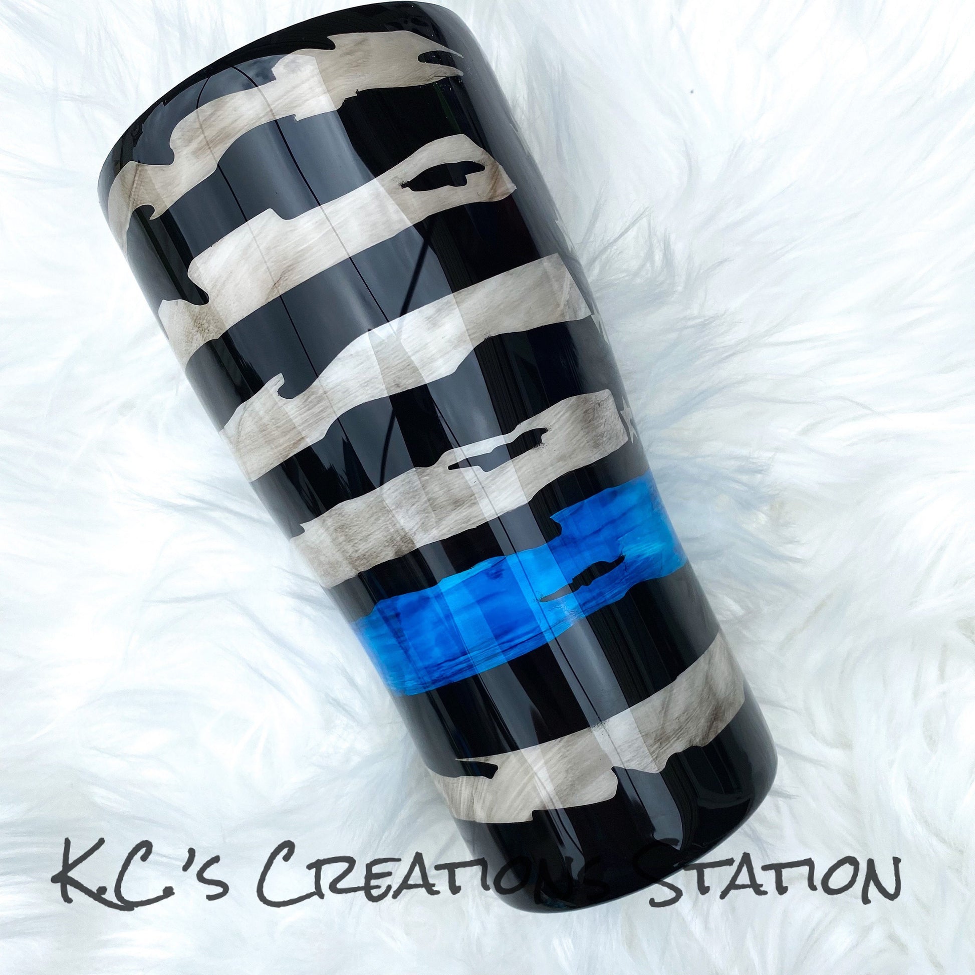 Faux Blue Jeans Tumbler with Custom Name Patch – Instantly Unique