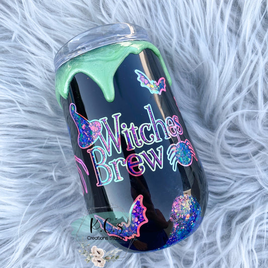 Witches brew glitter tumbler, drip glitter tumbler, halloween tumbler, funny glitter tumbler, stainless steel tumbler, funny birthday gift