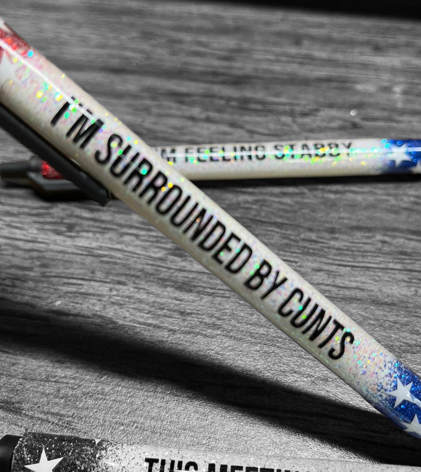 Glitter pens, funny saying pens, patriotic funny pens, gag gift, stocking stuffers, Christmas ideas, holidays 2021,