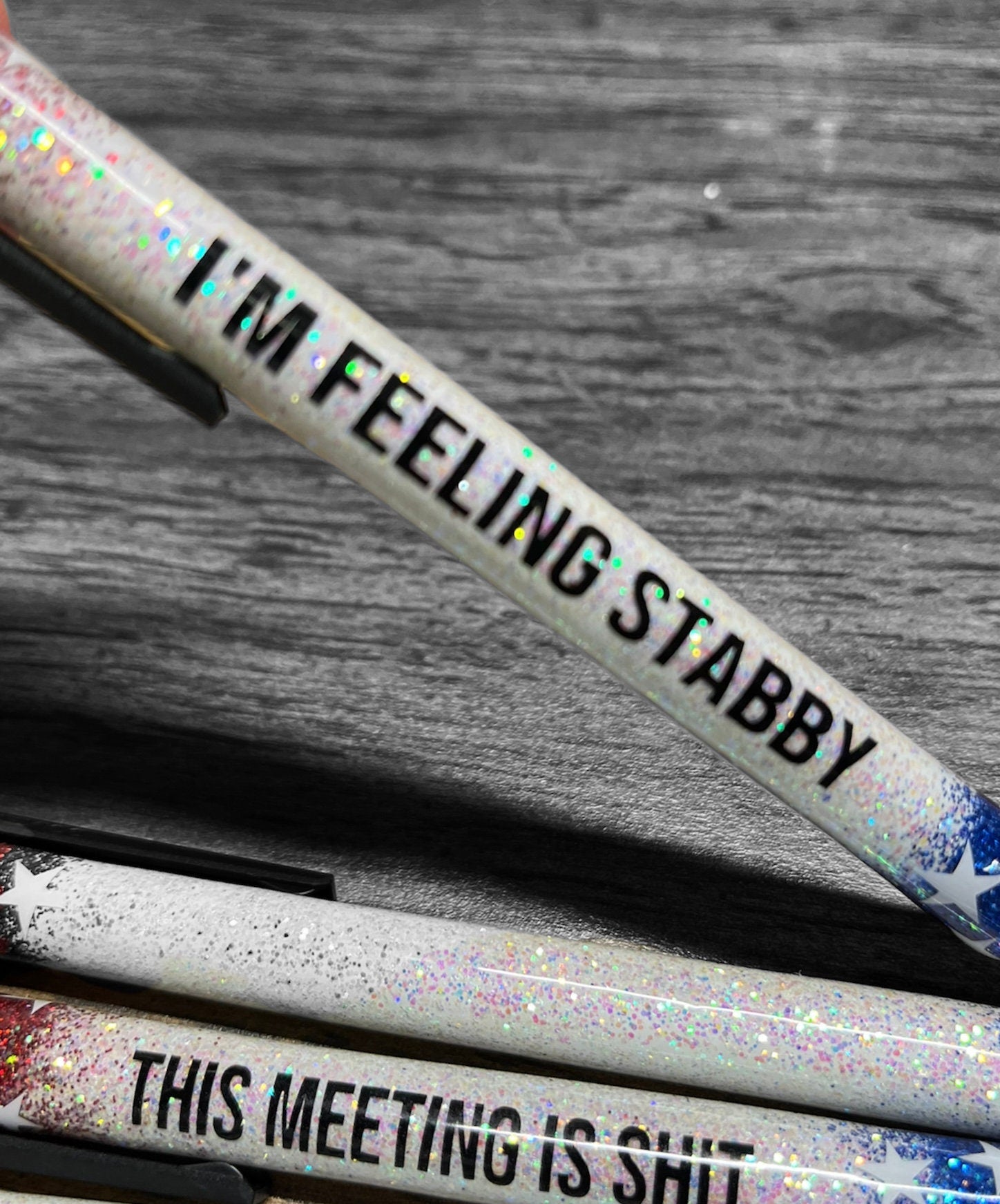 Glitter Pens Funny Pens Days of the Week Pens Epoxy Pens Funny Pens Adult  Humor Pens Anxiety Mental Health Pens 