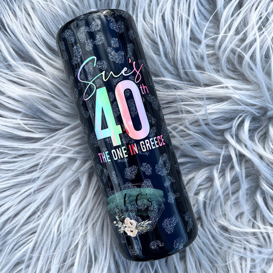 birthday celebration animal print tumbler,40 and fabulous tumbler,animal print tumbler, wild and bougie, leopard print tumbler, personalizeB