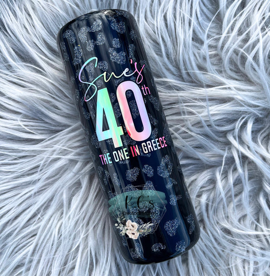 Cheetah spot birthday glitter tumbler, leopard print glitter tumbler, savage animal prints, personalized for her, bossbabe glitter tumbler, glitter